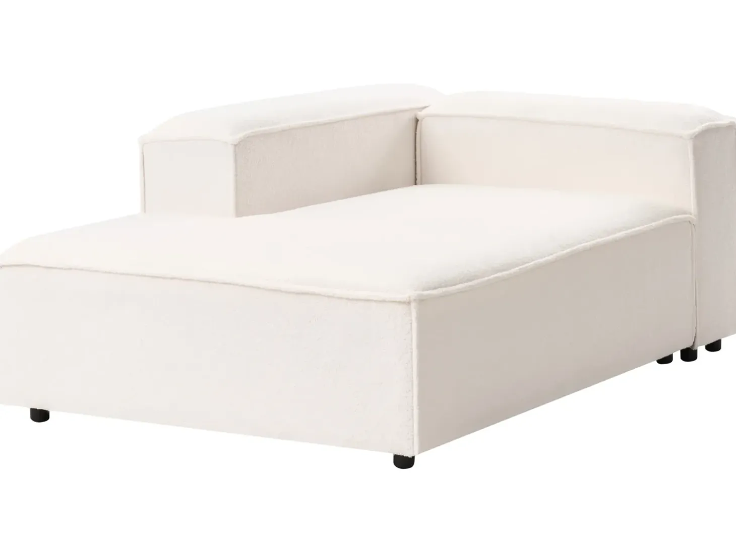 ARDAL 5 personers Hjørnesofa modul Venstrevendt Cremehvid Boucle