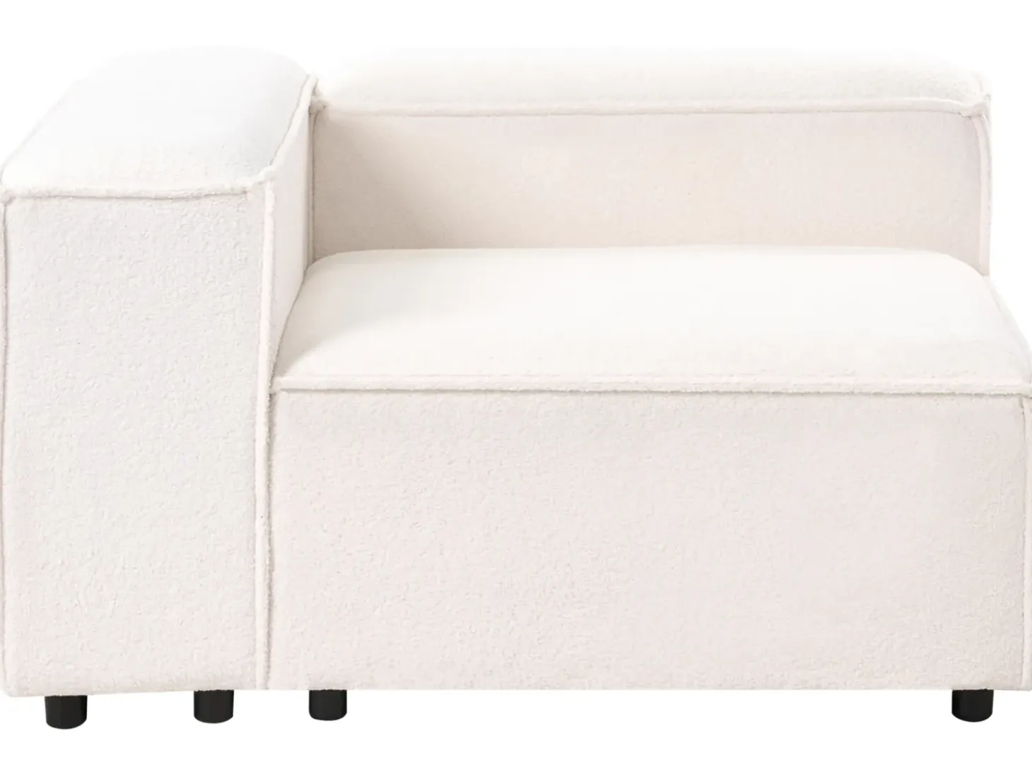 ARDAL 5 personers Hjørnesofa modul Venstrevendt Cremehvid Boucle