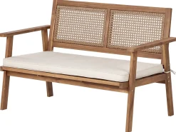 ARENELLA 4 personers Loungesæt med bord Lys Beige Certificeret akacietræ