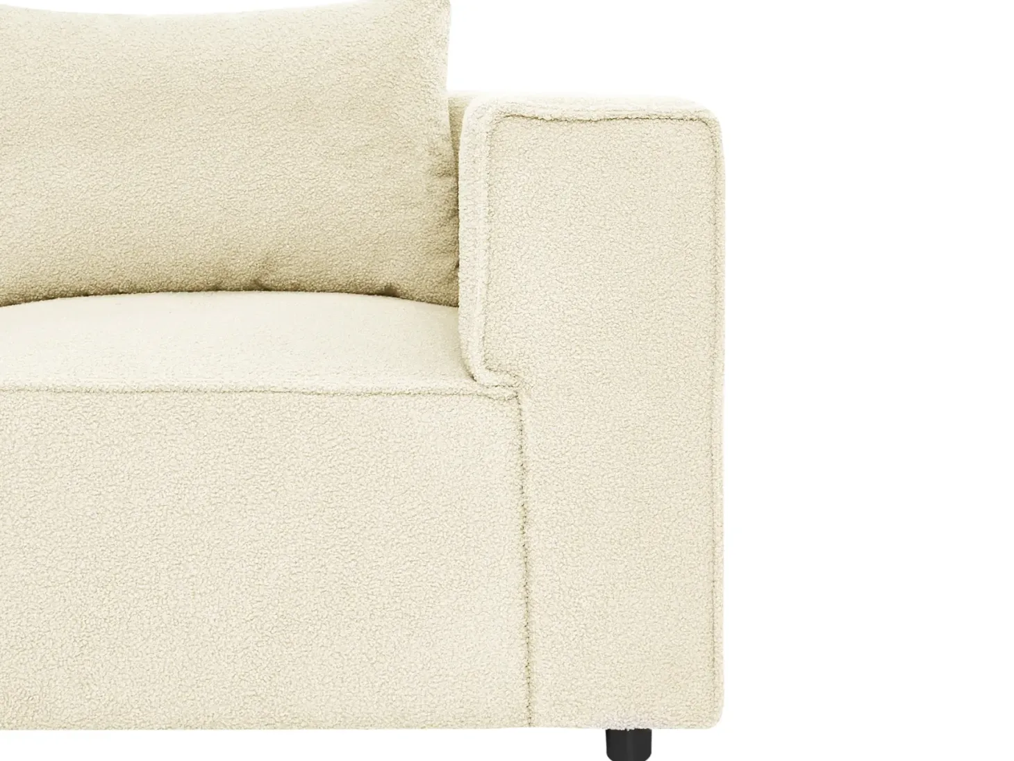 AXEBO 4 personers Hjørnesofa modul Venstrevendt Cremehvid Boucle