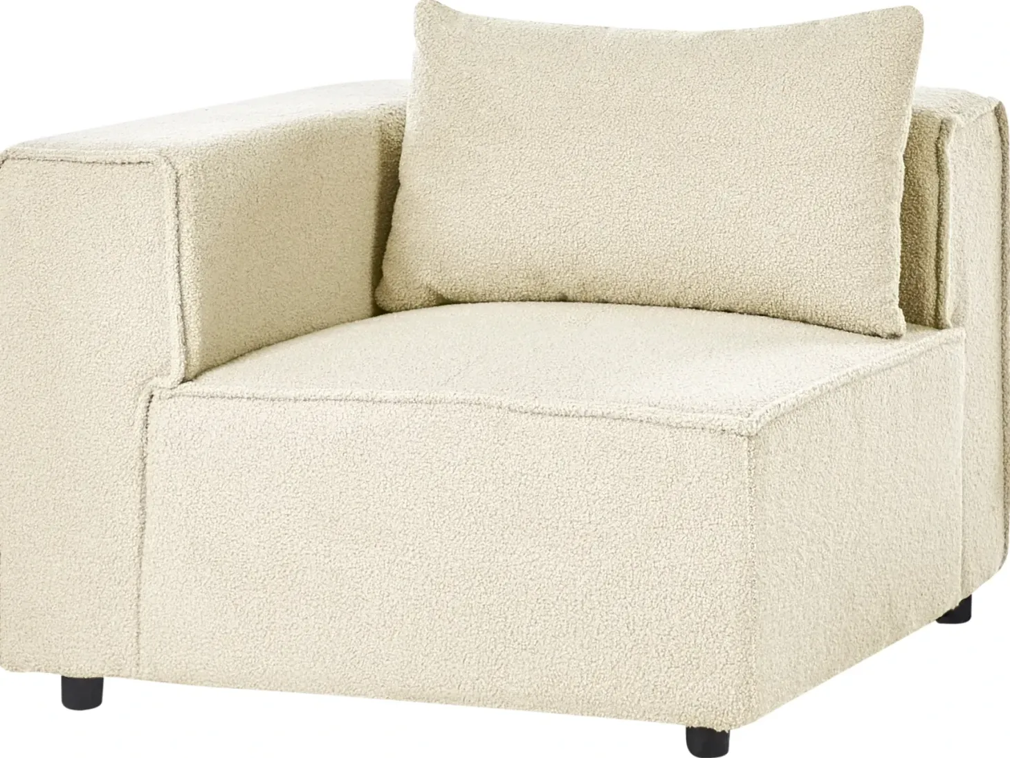 AXEBO 4 personers Hjørnesofa modul Venstrevendt Cremehvid Boucle