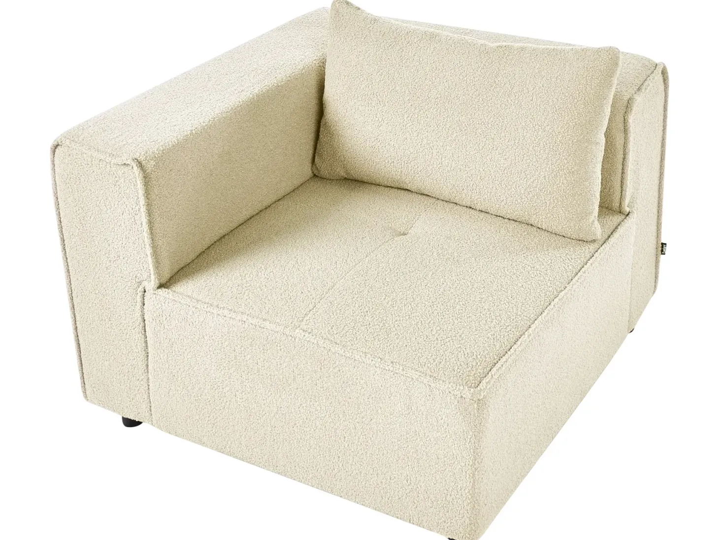 AXEBO 4 personers Hjørnesofa modul Venstrevendt Cremehvid Boucle