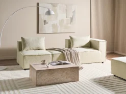 AXEBO 4 personers Hjørnesofa modul Venstrevendt Cremehvid Boucle