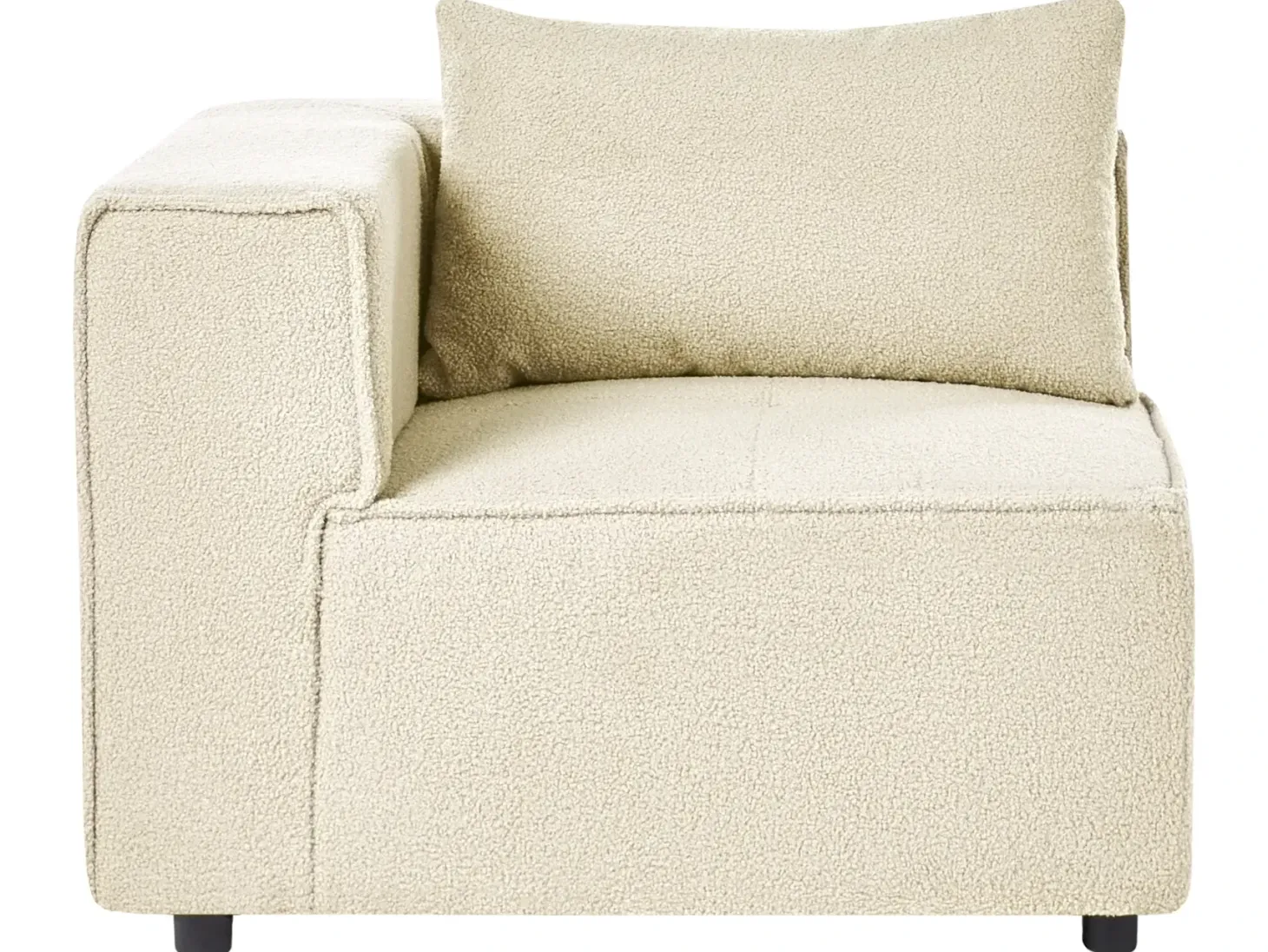 AXEBO 4 personers Hjørnesofa modul Venstrevendt Cremehvid Boucle