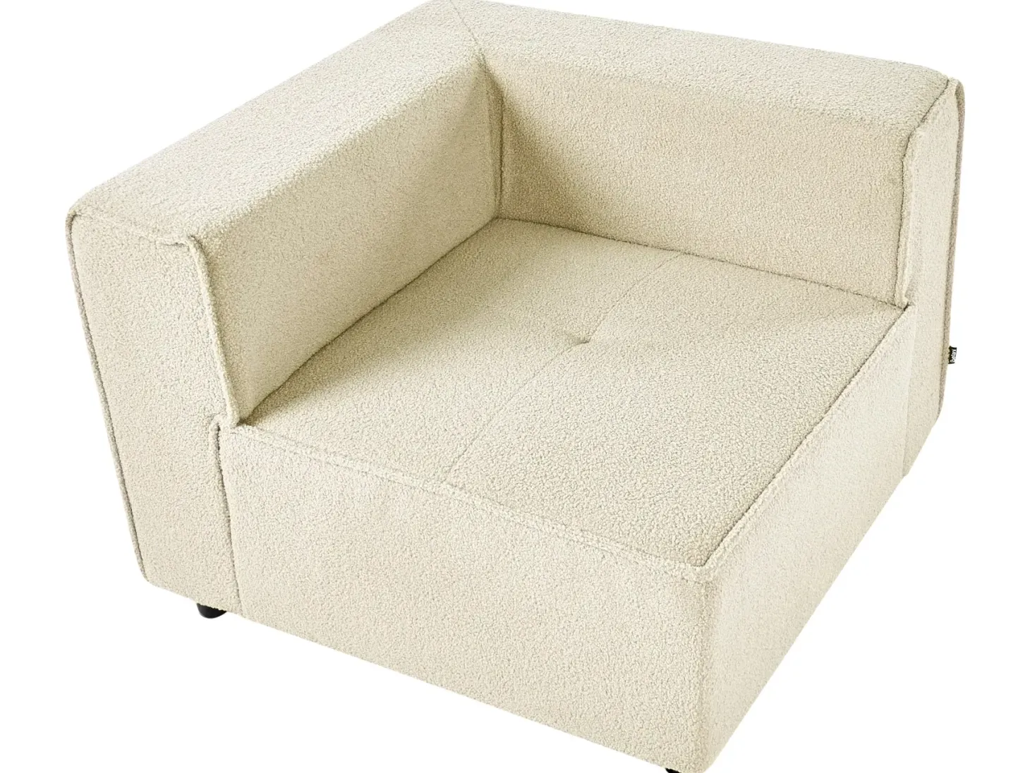 AXEBO 4 personers Hjørnesofa modul Venstrevendt Cremehvid Boucle
