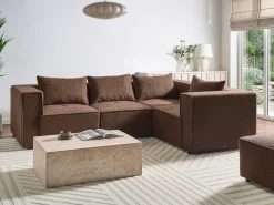 AXEBO 4 personers Hjørnesofa modul Venstrevendt Brun Boucle