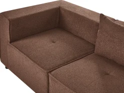 AXEBO 4 personers Hjørnesofa modul Venstrevendt Brun Boucle