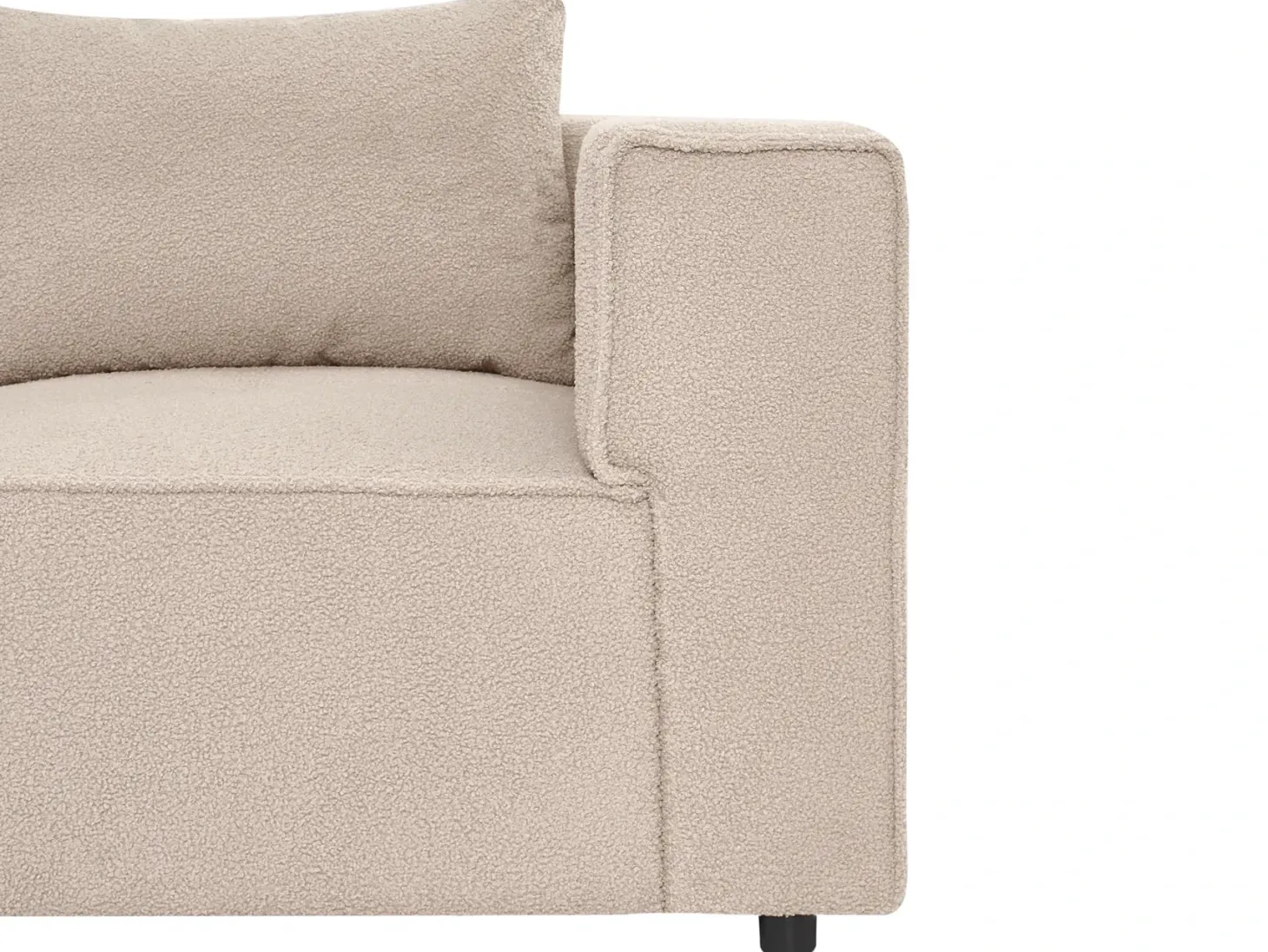 AXEBO 4 personers Hjørnesofa modul Venstrevendt Beige Boucle