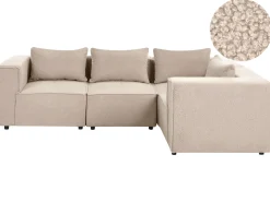 AXEBO 4 personers Hjørnesofa modul Venstrevendt Beige Boucle