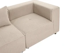 AXEBO 4 personers Hjørnesofa modul Venstrevendt Beige Boucle