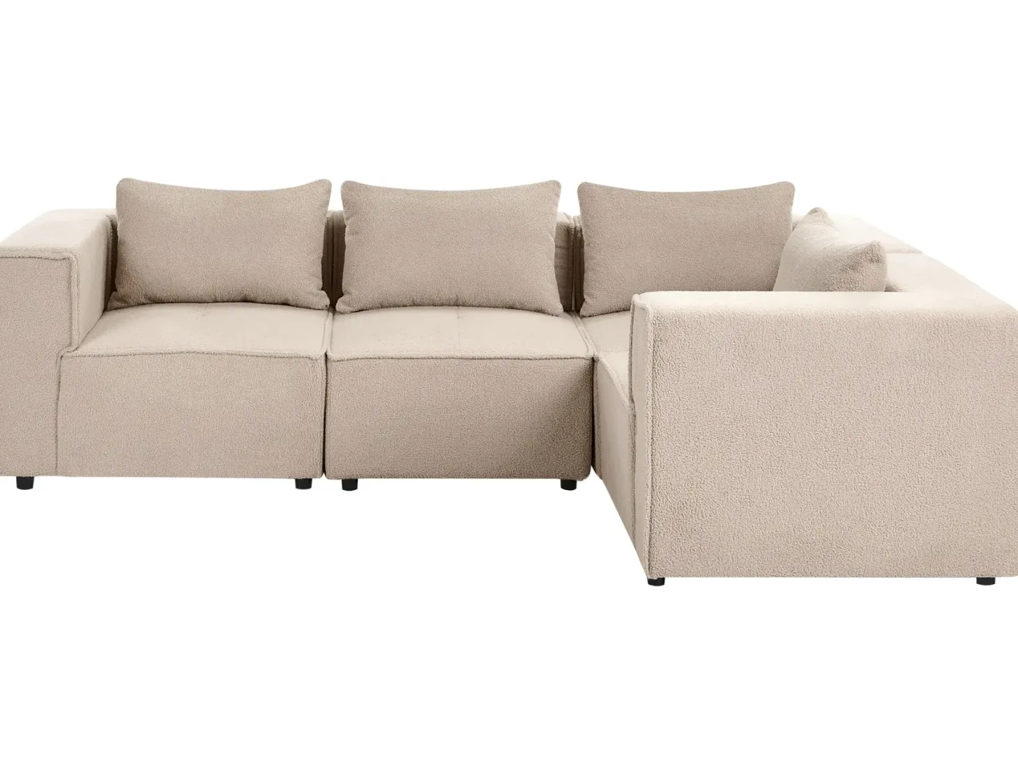 AXEBO 4 personers Hjørnesofa modul Venstrevendt Beige Boucle