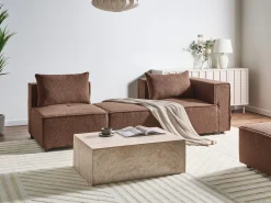 AXEBO 4 personers Hjørnesofa modul Højrevendt Brun Boucle