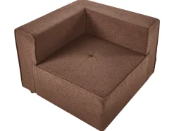 AXEBO 4 personers Hjørnesofa modul Højrevendt Brun Boucle