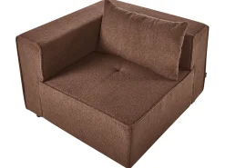 AXEBO 4 personers Hjørnesofa modul Højrevendt Brun Boucle