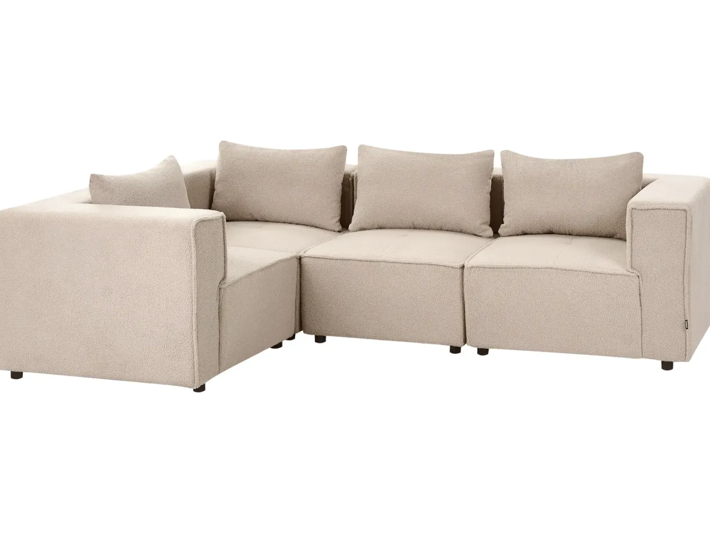AXEBO 4 personers Hjørnesofa modul Højrevendt Beige Boucle