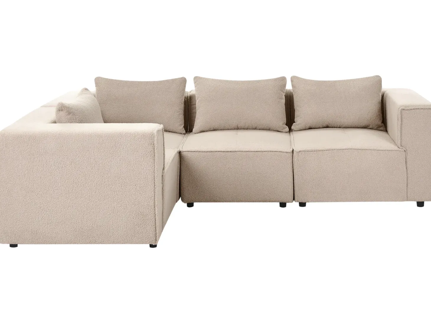 AXEBO 4 personers Hjørnesofa modul Højrevendt Beige Boucle