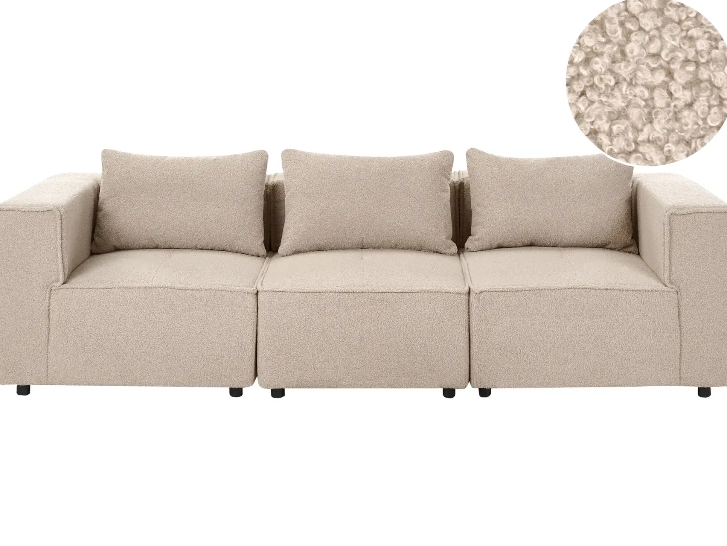 AXEBO 3 personers Modulsofa Beige Boucle