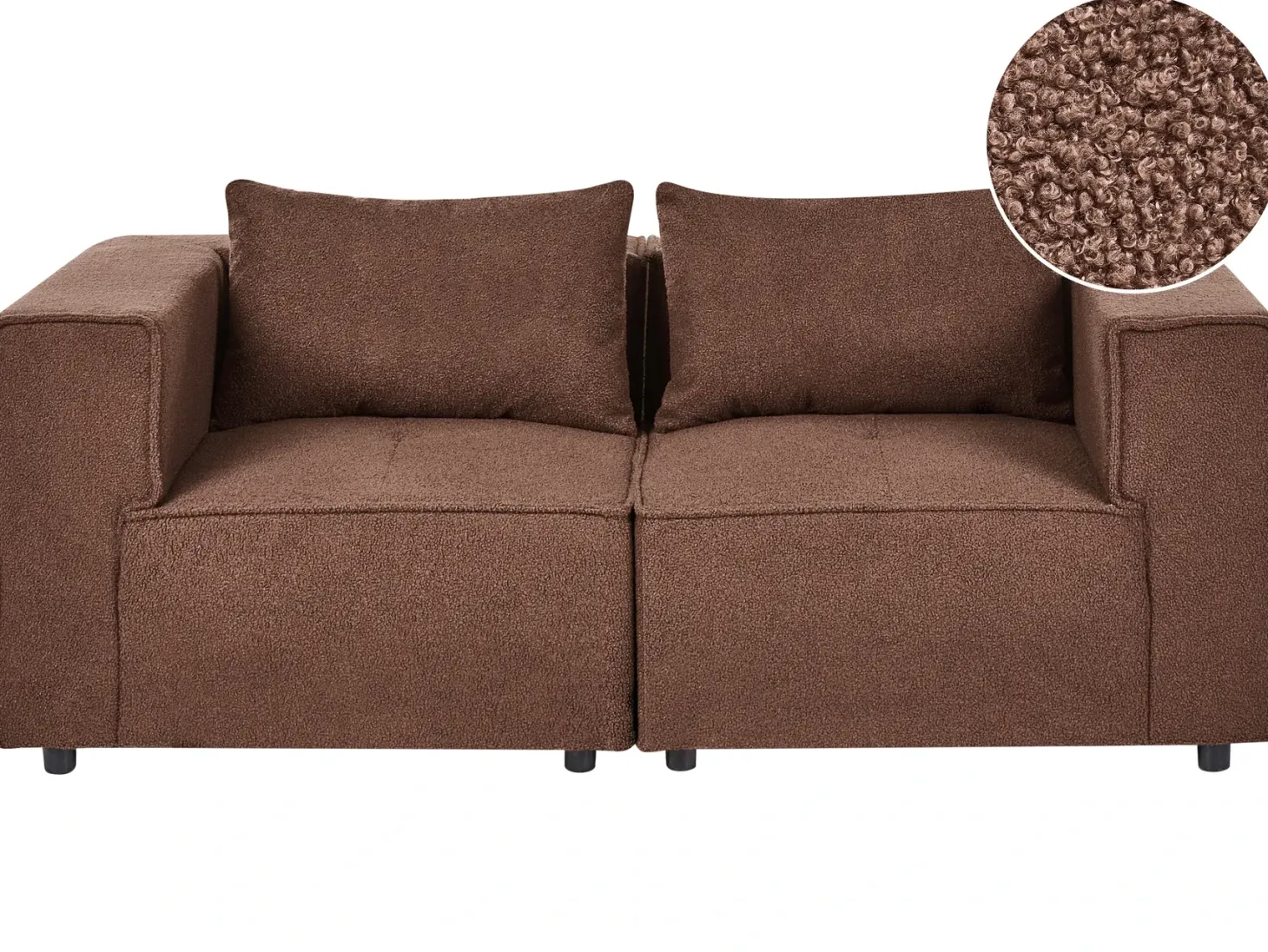 AXEBO 2 personers Modulsofa Brun Boucle
