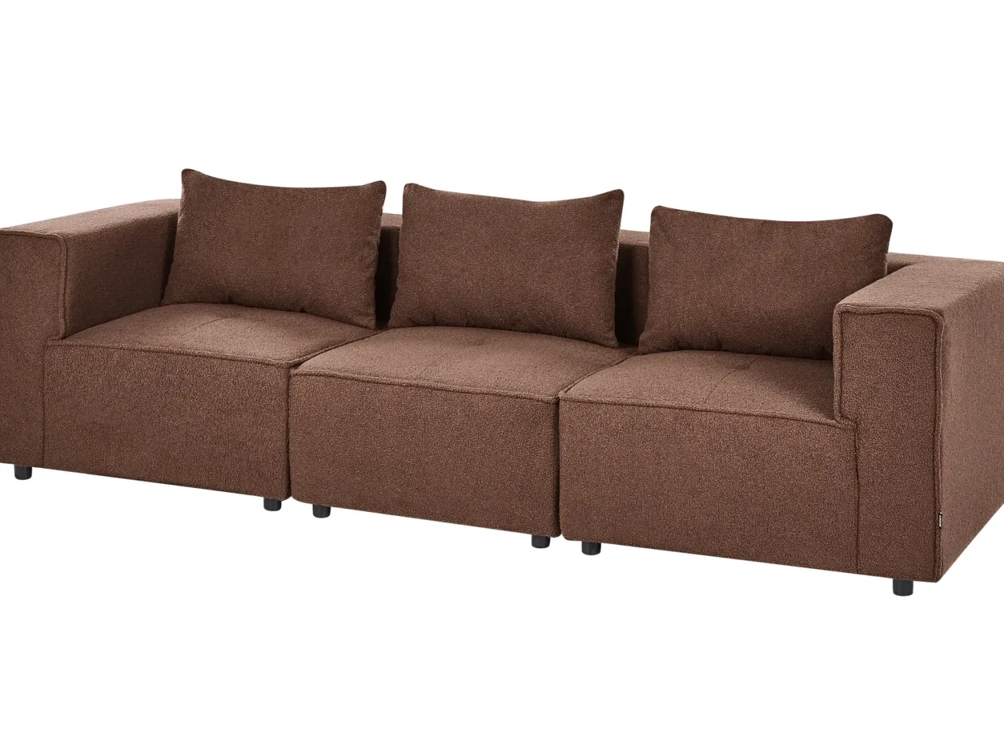 AXEBO 3 personers Modulsofa Brun Boucle