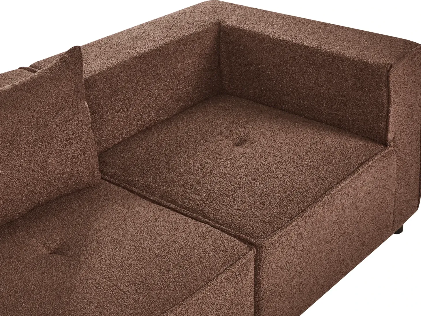 AXEBO 3 personers Modulsofa Brun Boucle