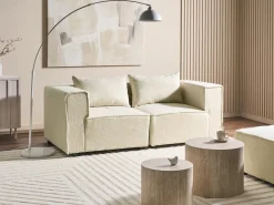 AXEBO 2 personers Modulsofa Cremehvid Boucle