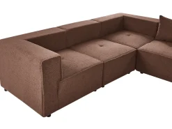 AXEBO 8 personers U-formet modulsofa Brun Boucle