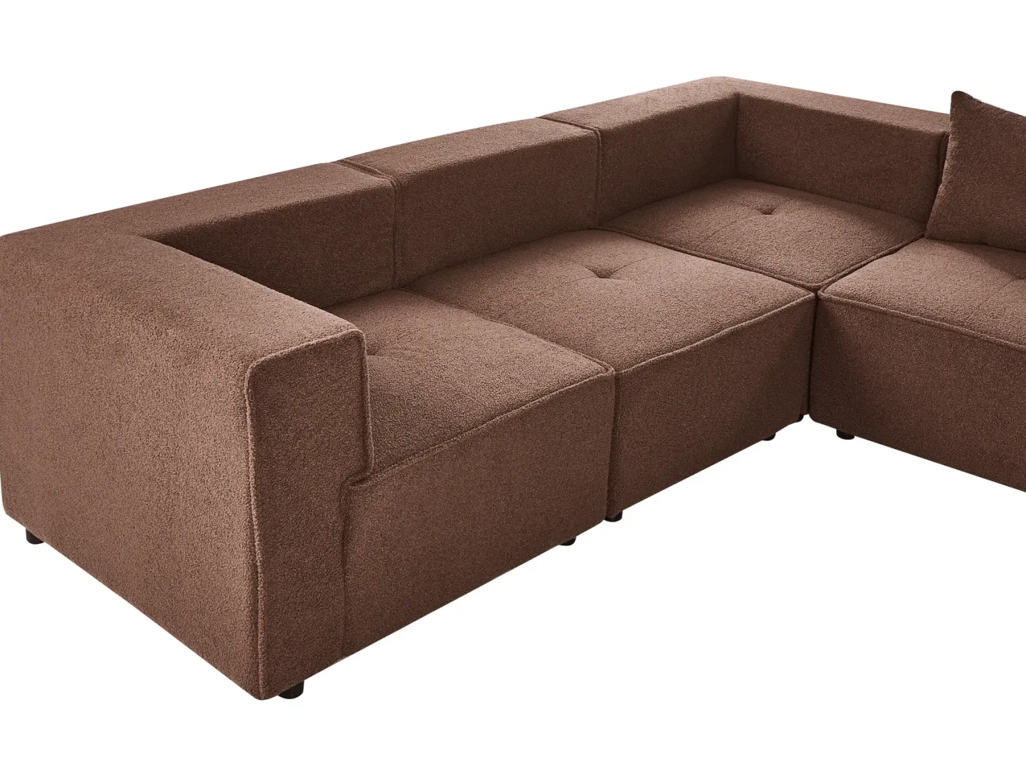 AXEBO 8 personers U-formet modulsofa Brun Boucle