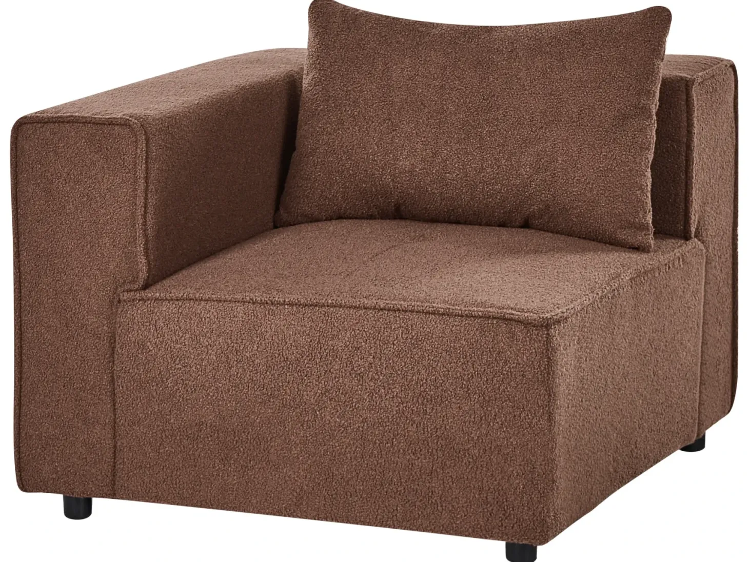AXEBO 8 personers U-formet modulsofa Brun Boucle