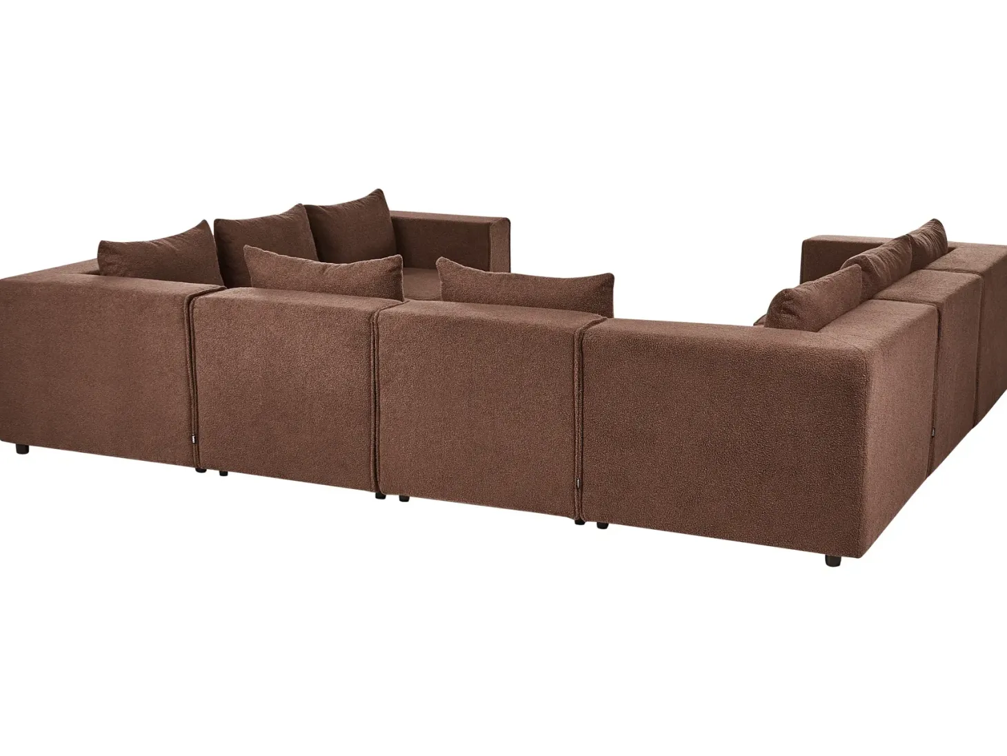 AXEBO 8 personers U-formet modulsofa Brun Boucle