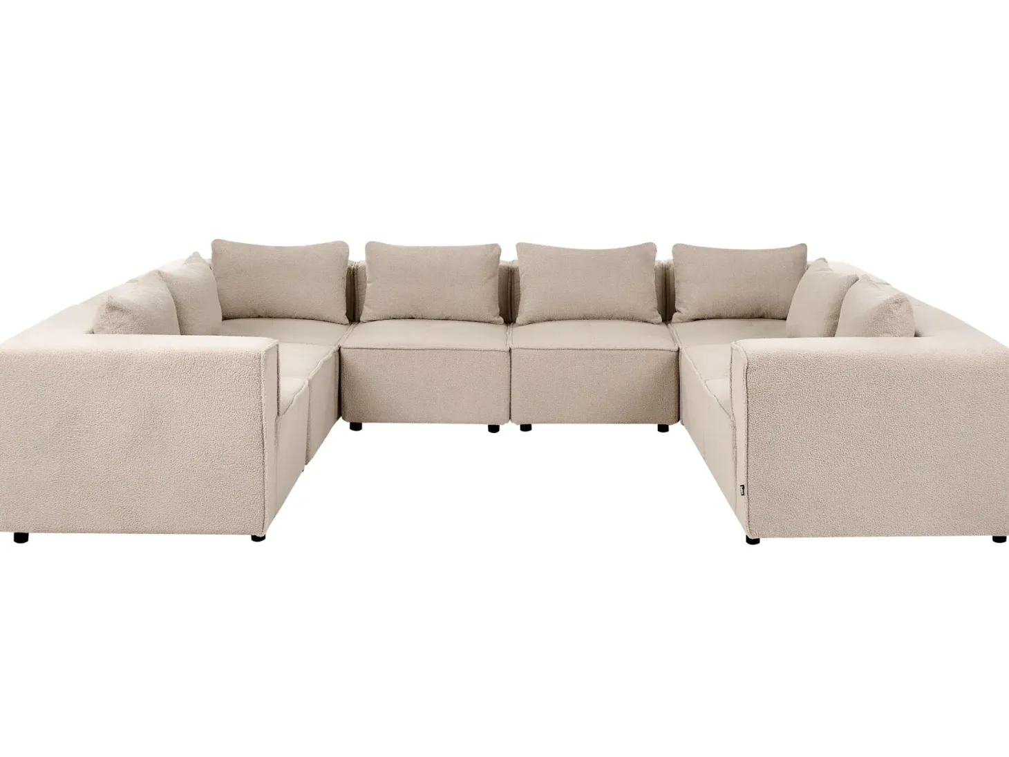 AXEBO 8 personers U-formet modulsofa Beige Boucle