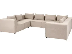 AXEBO 8 personers U-formet modulsofa Beige Boucle