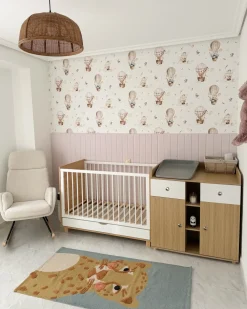Babyseng med opbevaringsskuffe GUNNAR 60 x 120 cm Hvid