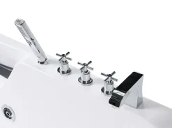 Badekar med massage SAYULA Højrevendt 170 x 80 cm Hvid
