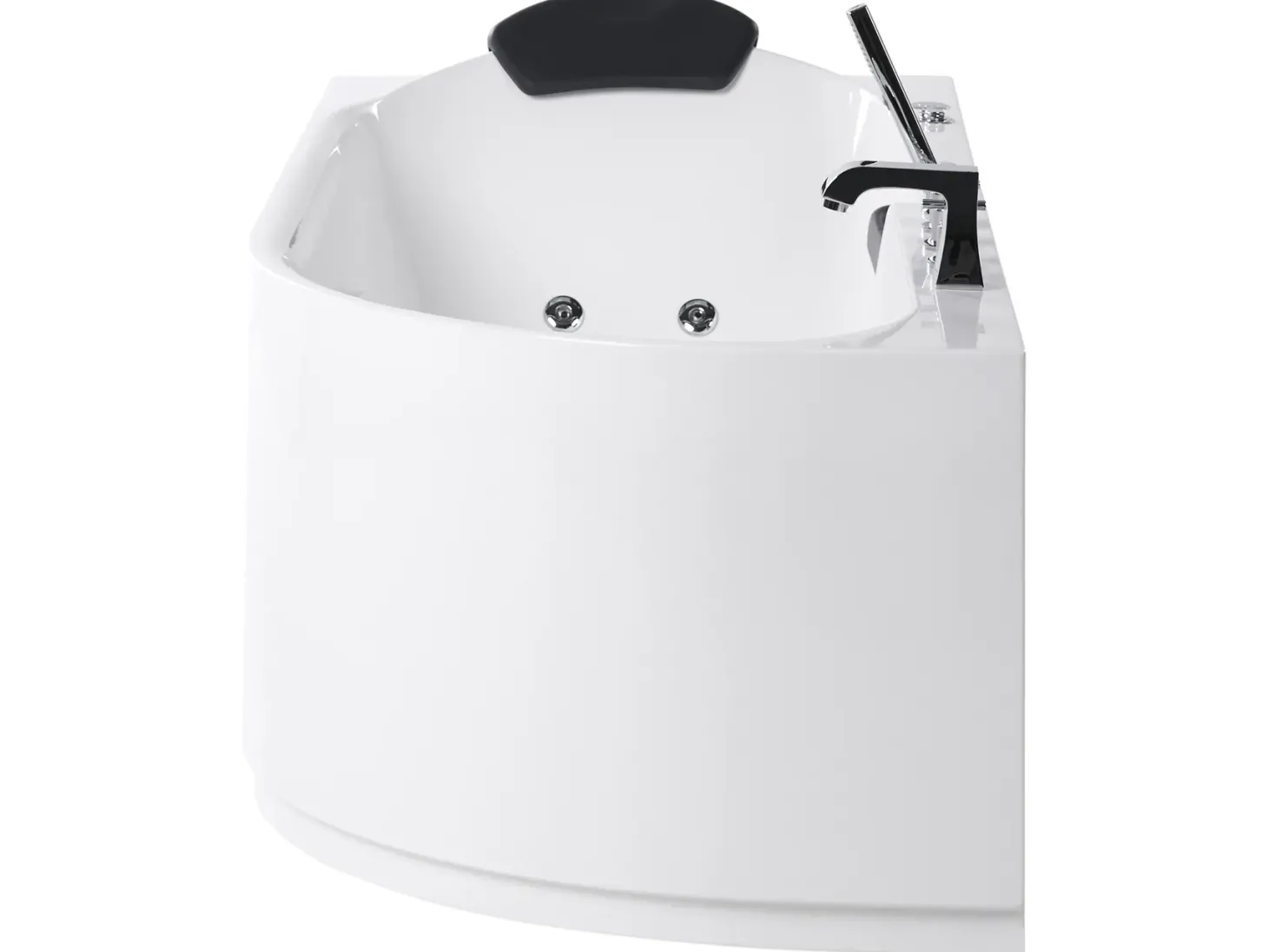 Badekar med massage SAYULA Højrevendt 170 x 80 cm Hvid