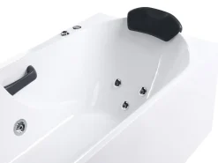 Badekar med massage SAYULA Venstrevendt 170 x 80 cm Hvid