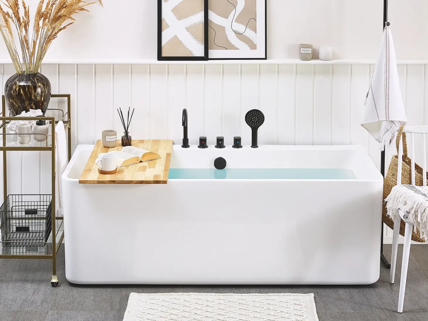 Badekar QUATRE 170 x 75 cm Hvid