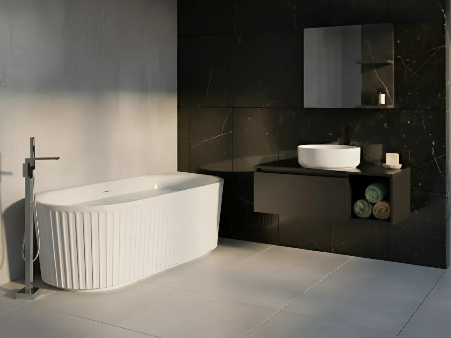 Badekar SERENA 170 x 80 cm Hvid