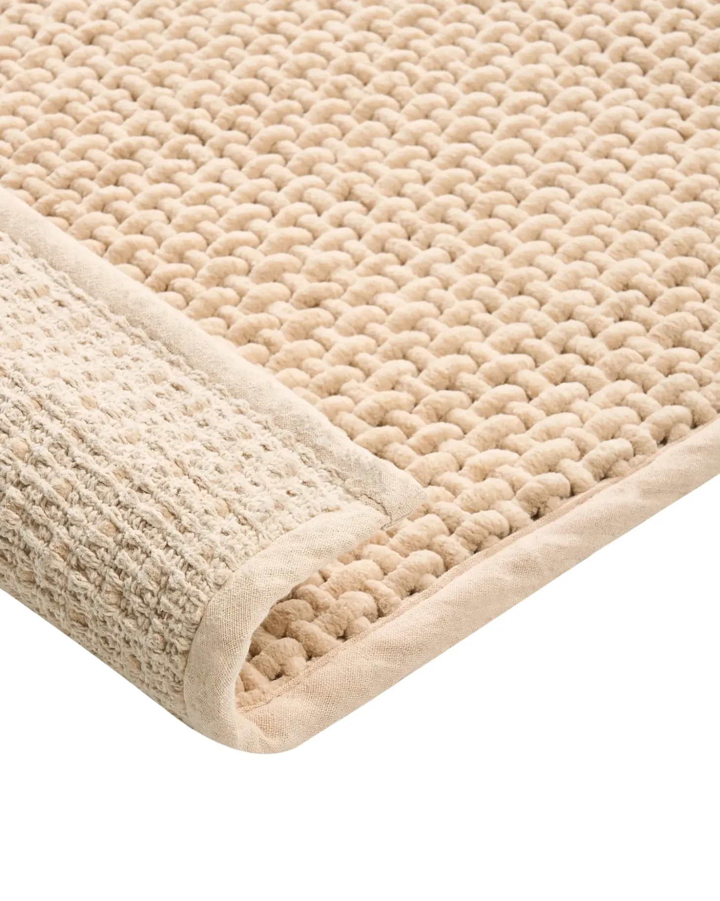 Bademåtte KARAD Beige 60 x 90 cm Bomuld