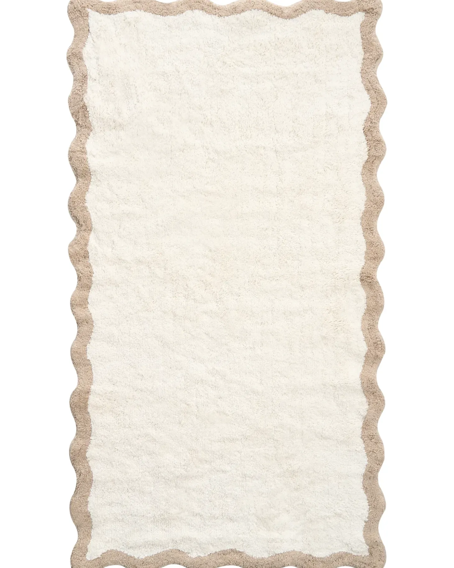 Bademåtte NANGAL Brun/beige 80 x 150 cm Bomuld