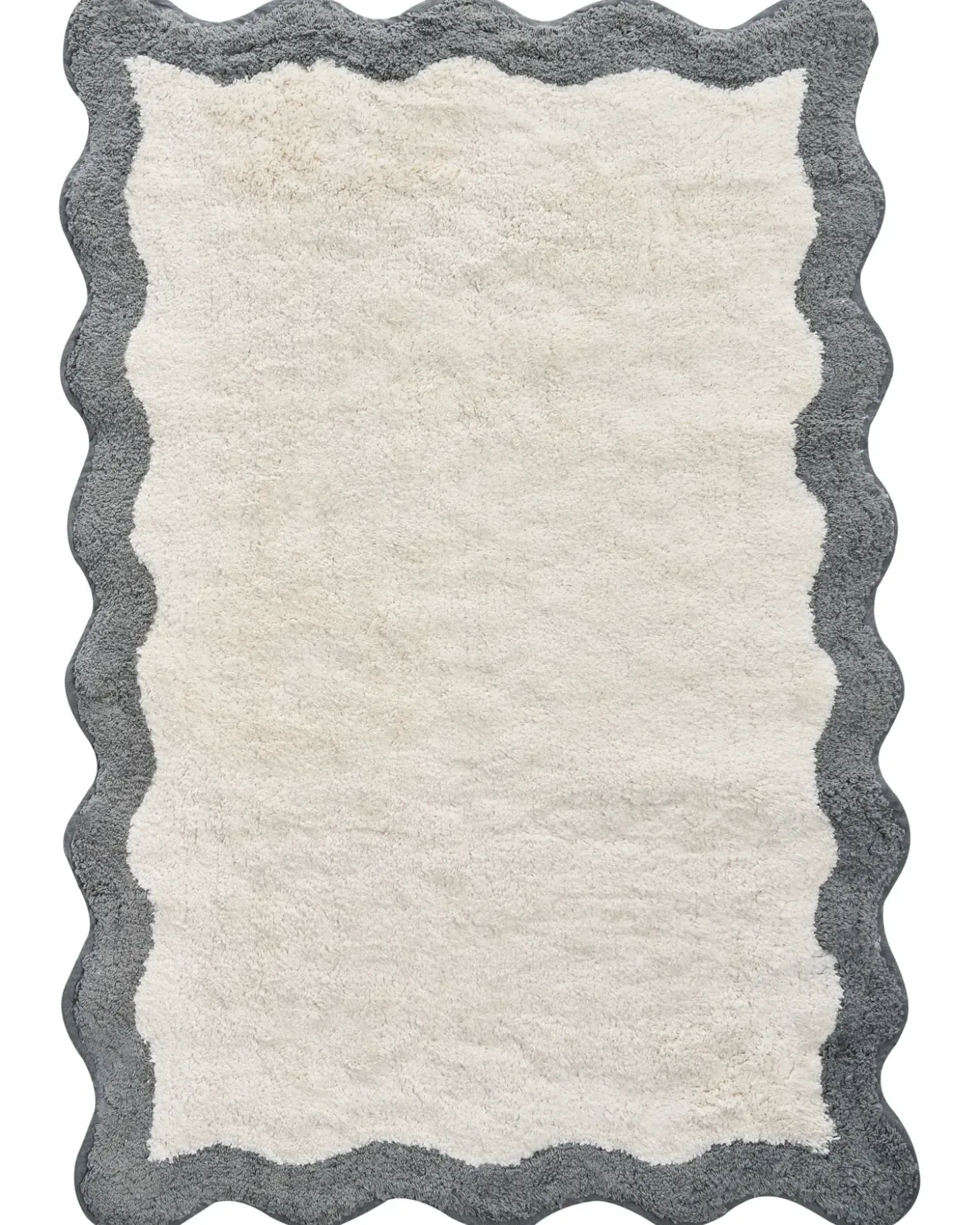 Bademåtte NANGAL Grå/beige 60 x 90 cm Bomuld