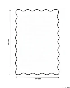 Bademåtte NANGAL Grå/beige 60 x 90 cm Bomuld
