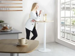 Barbord MORELLA Lysebrun/hvid 60 cm 60 cm