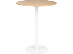 Barbord MORELLA Lysebrun/hvid 80 cm 80 cm