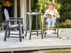 Barbord til have ADIRONDACK 60 cm 59 cm Syntetisk materiale Mørkegrå