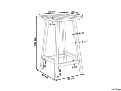 Barbord til have ADIRONDACK 60 cm 59 cm Syntetisk materiale Blå