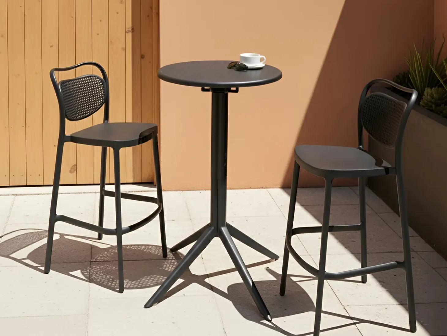 Barbord til have LEGRENA 60 cm 60 cm Sort
