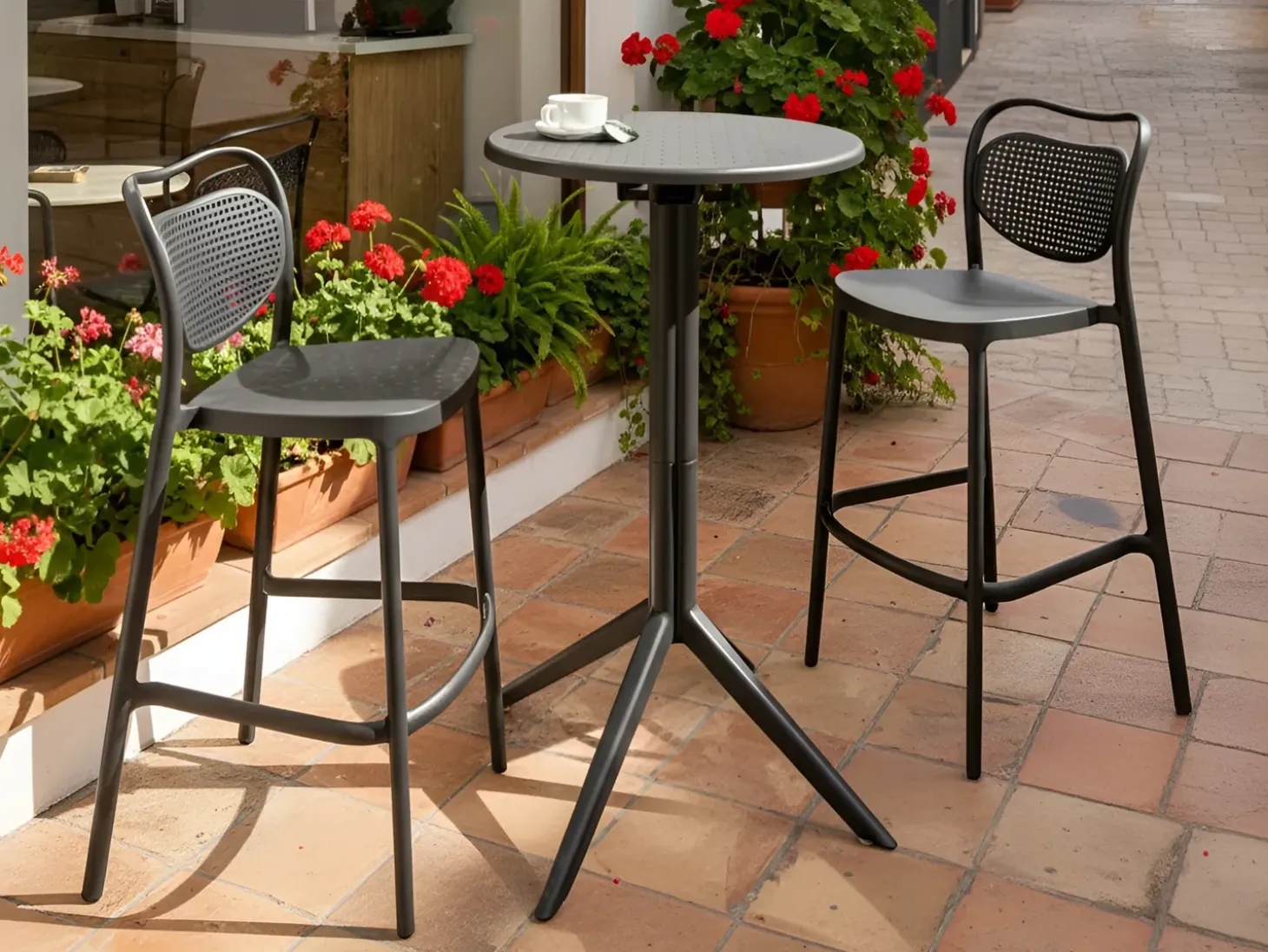Barbord til have LEGRENA 60 cm 60 cm Sort