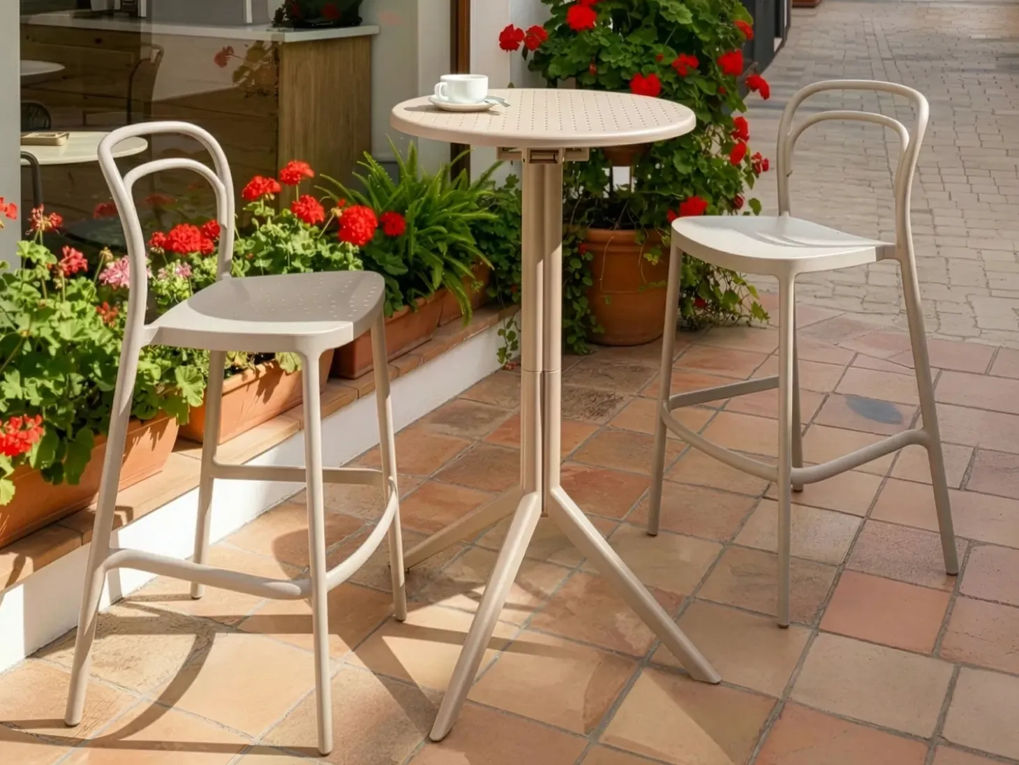Barbord til have LEGRENA 60 cm 60 cm Beige