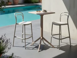 Barbord til have LEMNOS 60 cm 60 cm Beige