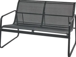 BARREA 4 personers Loungesæt med bord Sort Metal